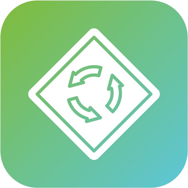 Vectorontwerp Roundabout Icon Style