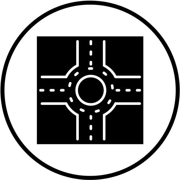 Vectorontwerp Roundabout Icon Style