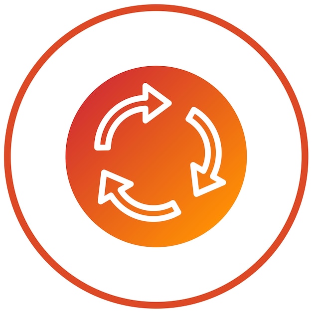 Vectorontwerp Roundabout Icon Style