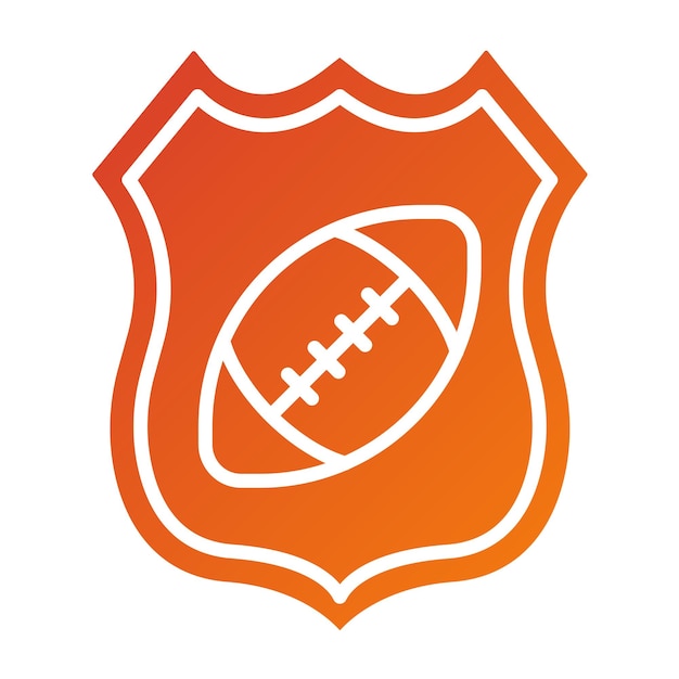 Vectorontwerp Rugby Badge Icon Style