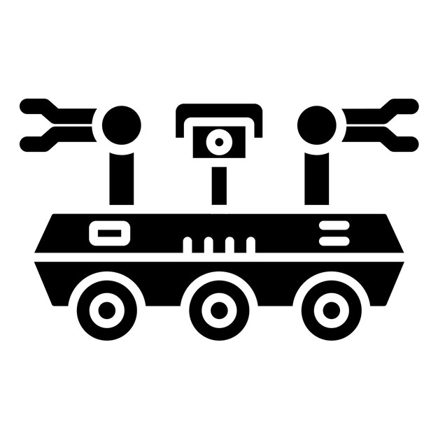 Vectorontwerp Ruimte Robot Icon Stijl