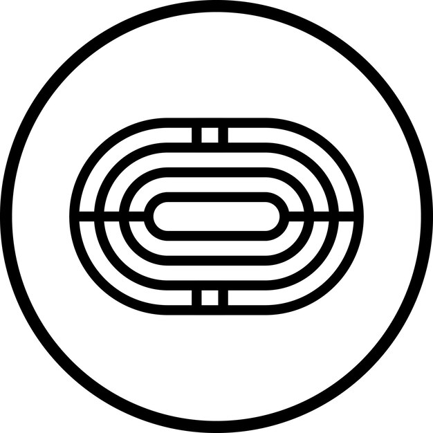 Vectorontwerp Running Track Icon Style