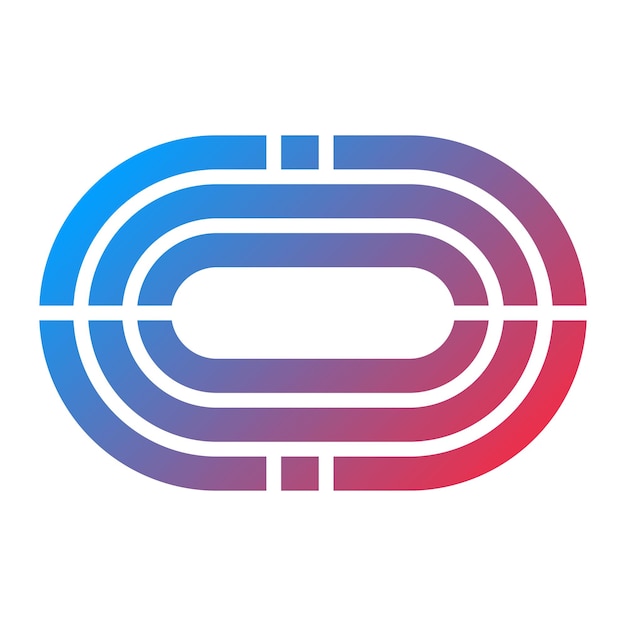 Vectorontwerp Running Track Icon Style