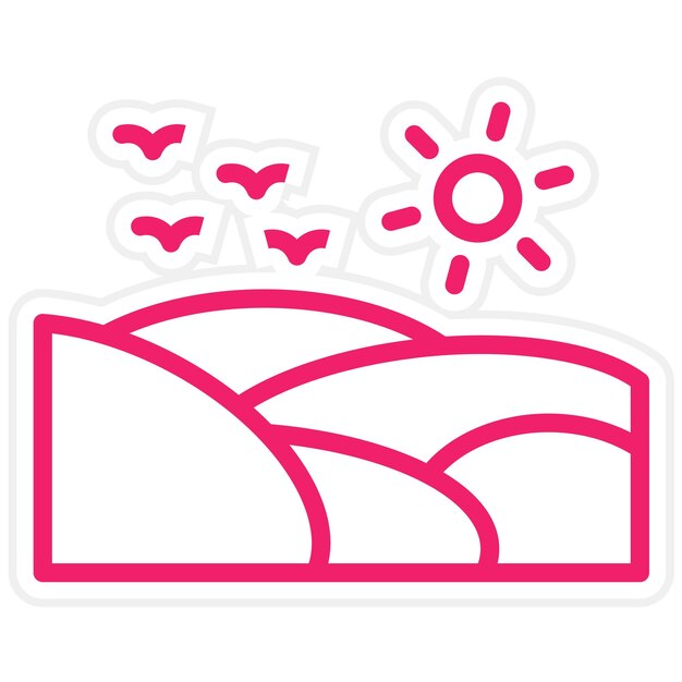 Vectorontwerp Sand Dune Icon Style