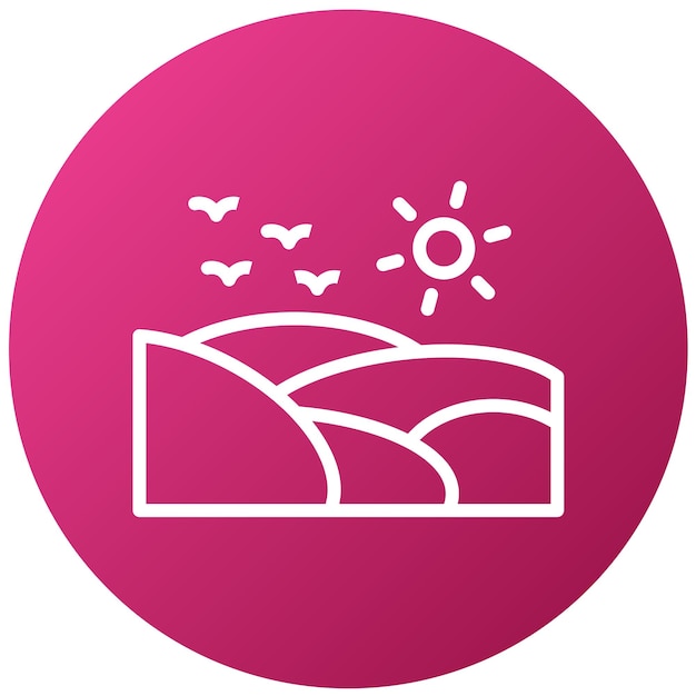 Vectorontwerp Sand Dune Icon Style