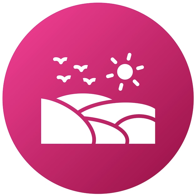 Vectorontwerp Sand Dune Icon Style