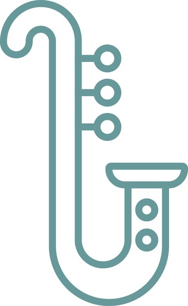 Vectorontwerp Saxofoon Icon Style