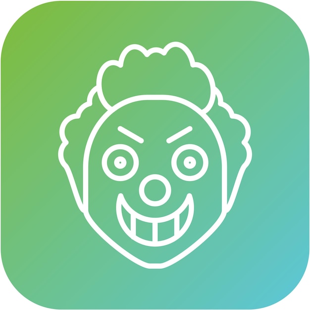 Vectorontwerp Scary Clown Icon Style