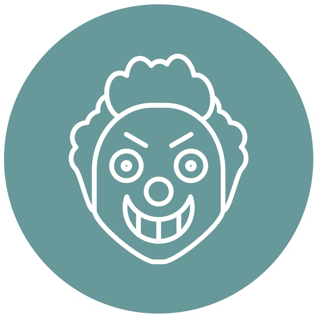 Vectorontwerp Scary Clown Icon Style