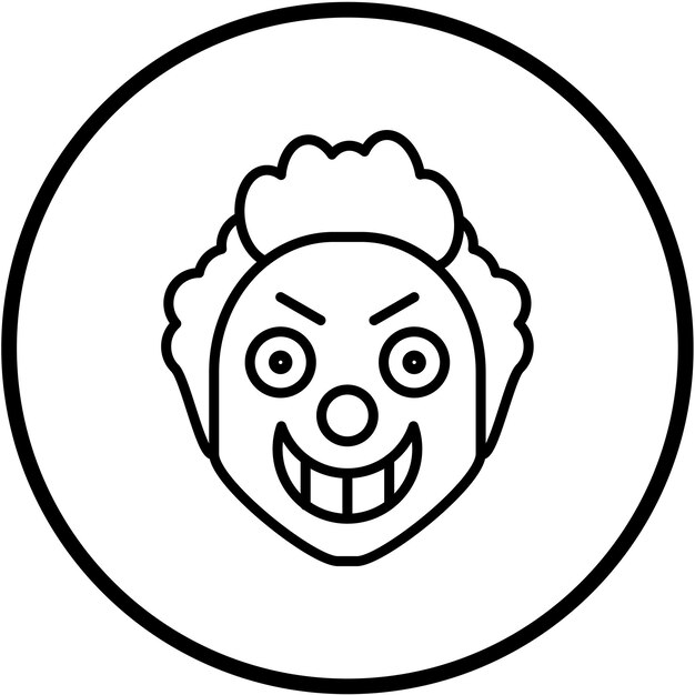 Vectorontwerp Scary Clown Icon Style