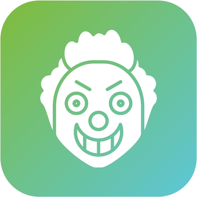 Vector vectorontwerp scary clown icon style