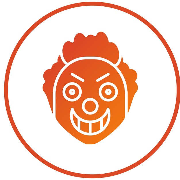 Vectorontwerp Scary Clown Icon Style