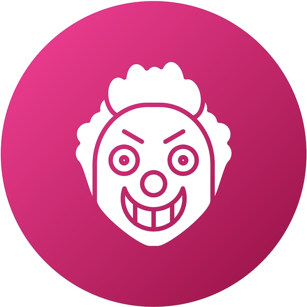 Vectorontwerp Scary Clown Icon Style