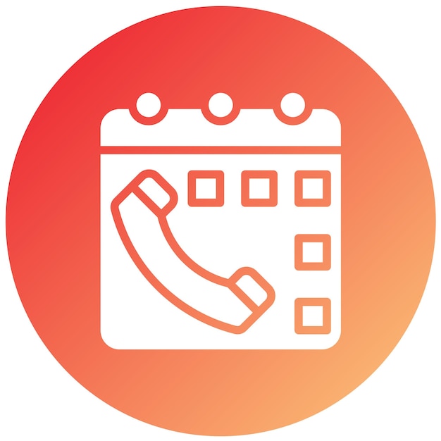 Vectorontwerp Schedule Call Icon Style