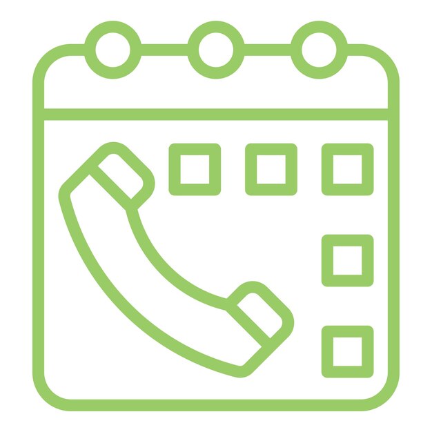 Vectorontwerp Schedule Call Icon Style