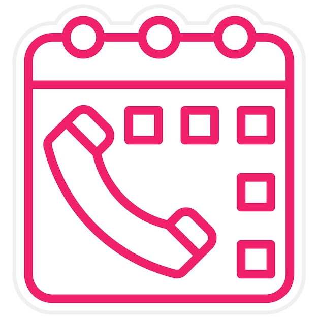 Vectorontwerp Schedule Call Icon Style