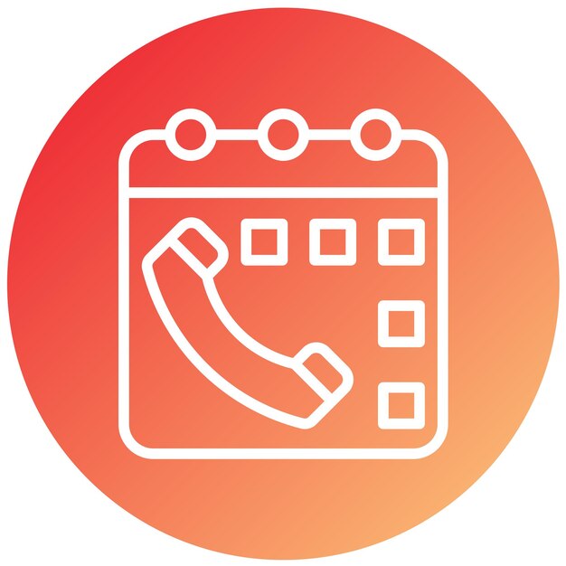Vectorontwerp Schedule Call Icon Style