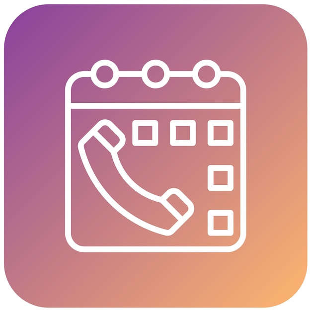 Vectorontwerp Schedule Call Icon Style
