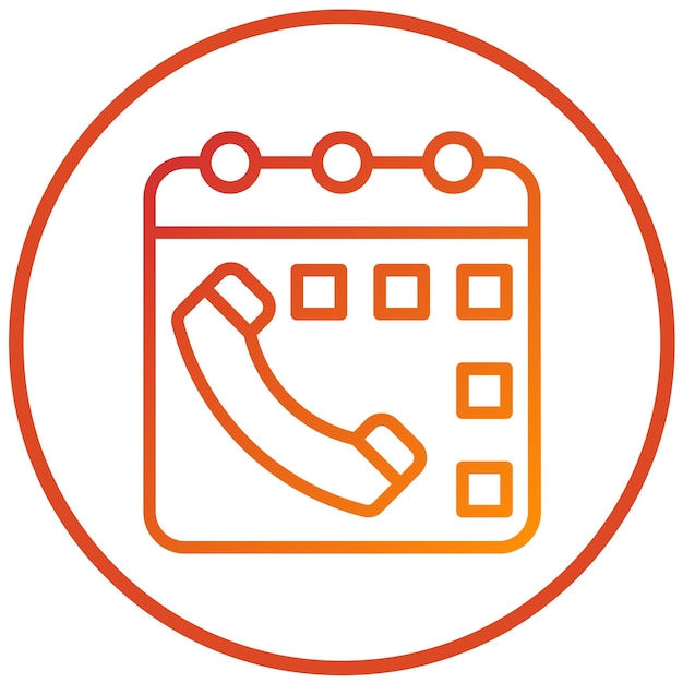 Vectorontwerp Schedule Call Icon Style