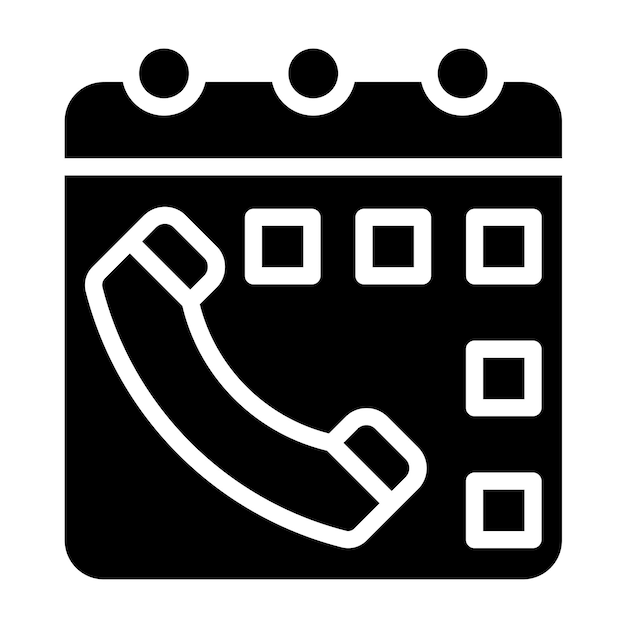 Vectorontwerp Schedule Call Icon Style