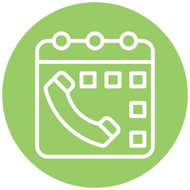 Vectorontwerp Schedule Call Icon Style