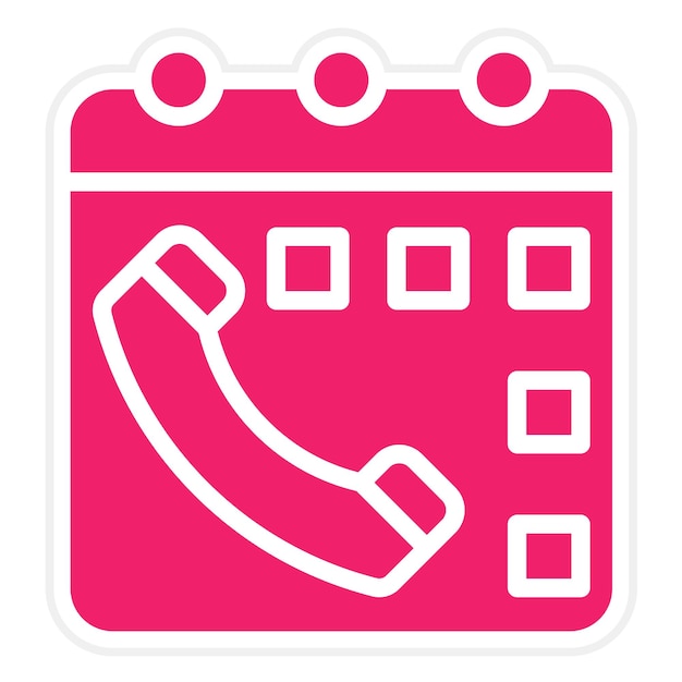 Vectorontwerp Schedule Call Icon Style