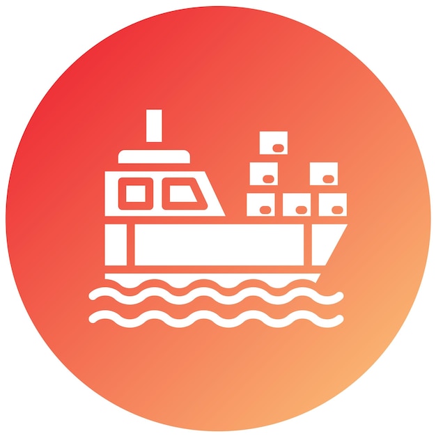 Vectorontwerp Scheepvaartboot Icon Style