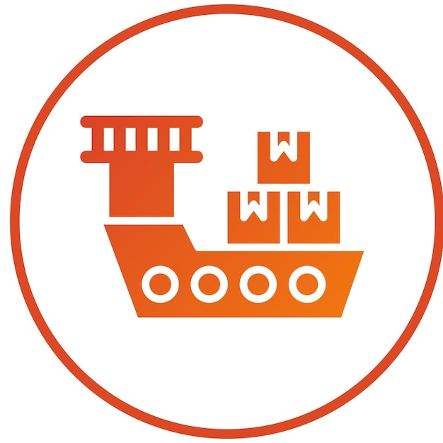 Vectorontwerp Scheepvaartboot Icon Style