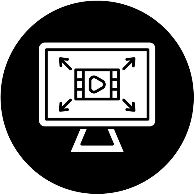 Vectorontwerp Schermresolutie Icon Stijl
