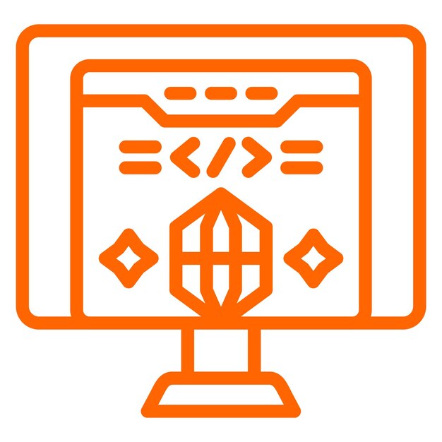 Vectorontwerp Schone code Icon stijl
