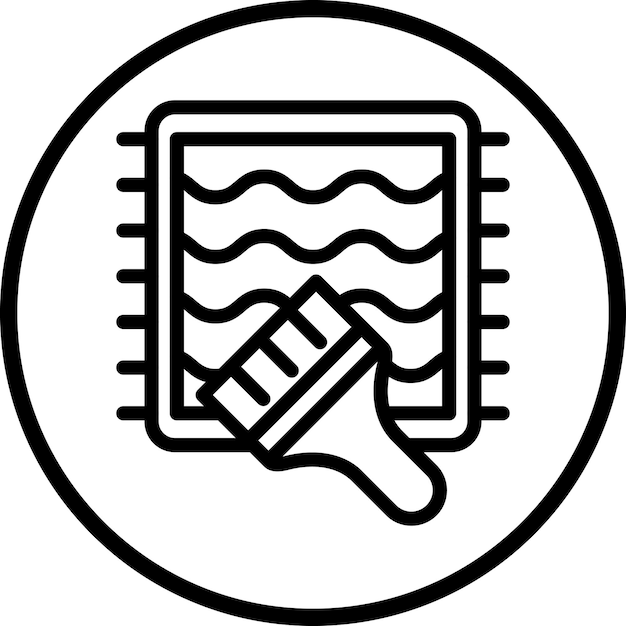 Vectorontwerp schoonmaakmat Icon Style