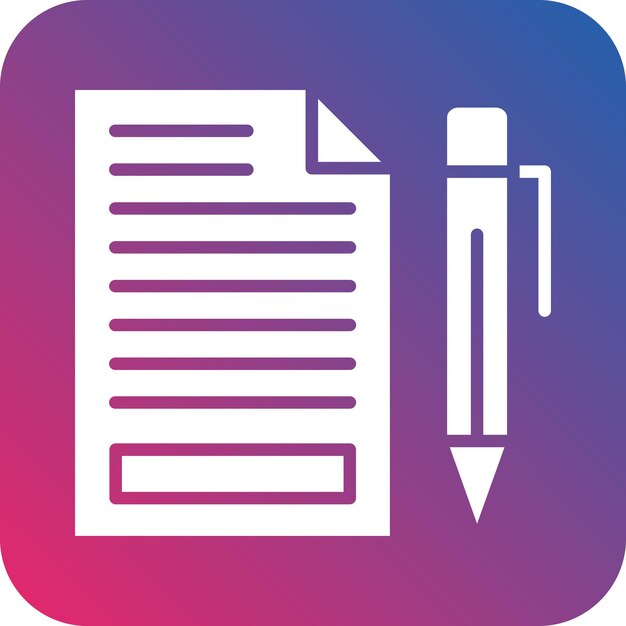 Vectorontwerp schrijven Icon Style