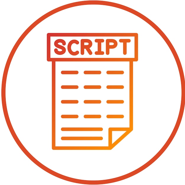 Vectorontwerp scripting icoon stijl