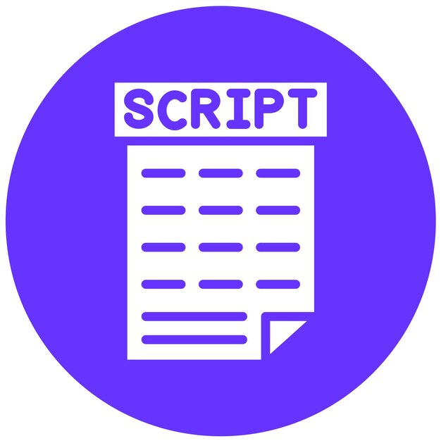 Vectorontwerp scripting icoon stijl