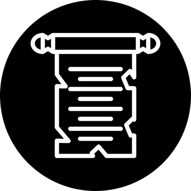 Vectorontwerp Scroll Paper Icon Style