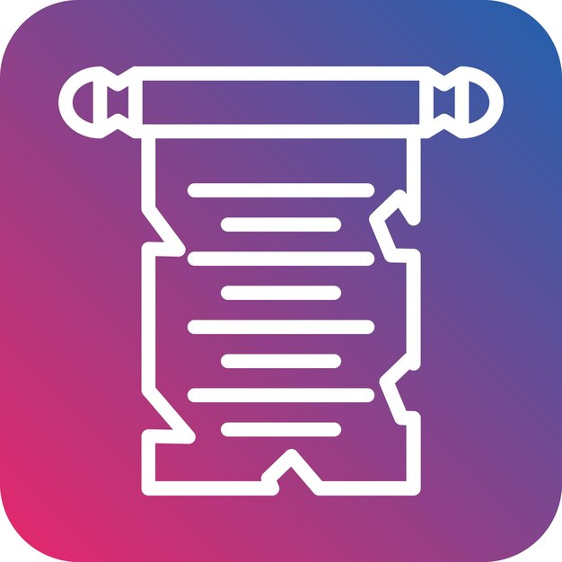 Vectorontwerp Scroll Paper Icon Style