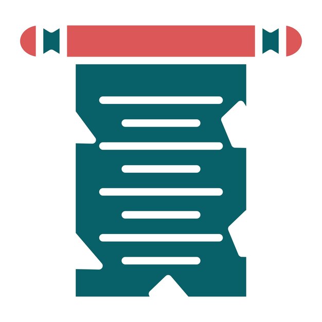 Vectorontwerp Scroll Paper Icon Style