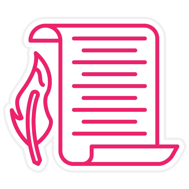 Vectorontwerp Scroll Paper Icon Style