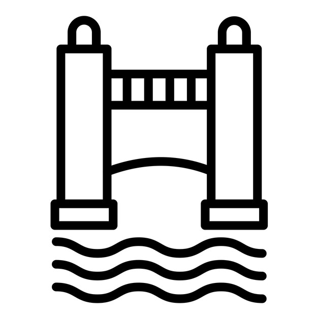 Vectorontwerp Secure Bridge Icon Style