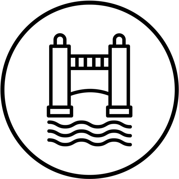 Vectorontwerp Secure Bridge Icon Style
