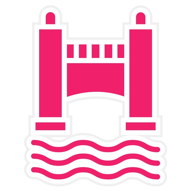 Vectorontwerp Secure Bridge Icon Style