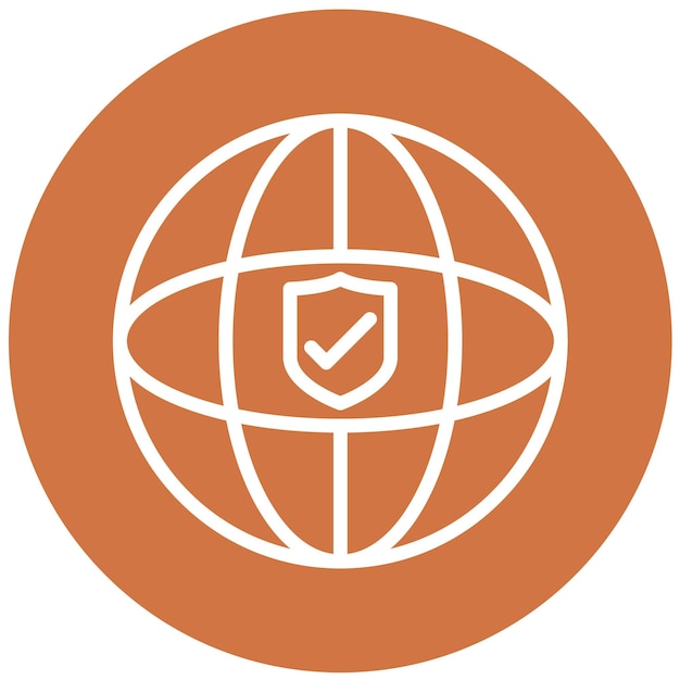 Vectorontwerp Secure Sphere Icon Style