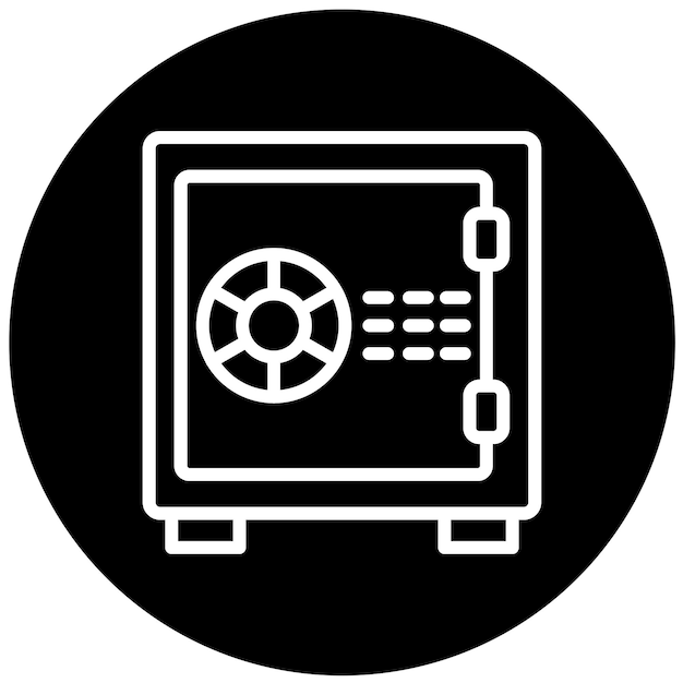 Vectorontwerp Secure Vault Icon Style