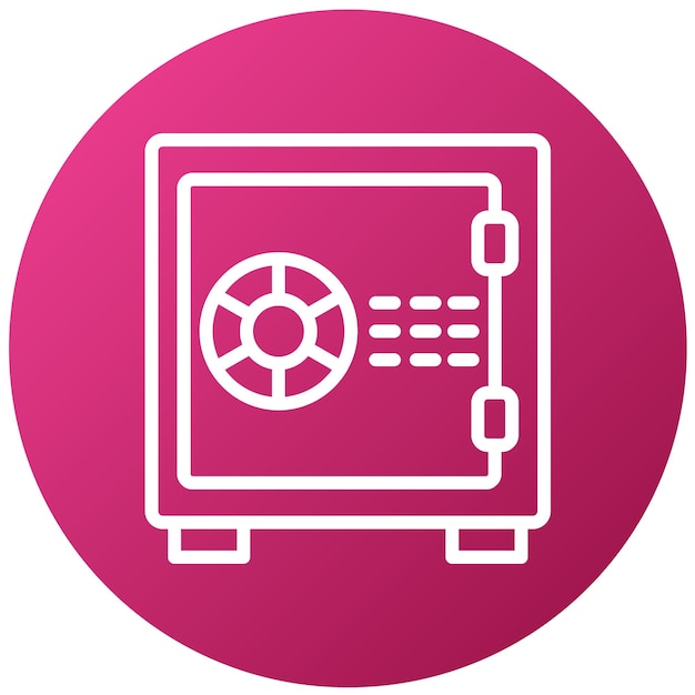 Vectorontwerp Secure Vault Icon Style