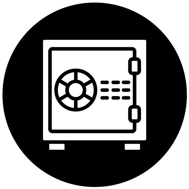 Vectorontwerp Secure Vault Icon Style