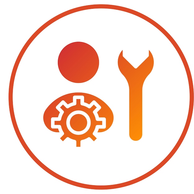 Vectorontwerp SelfService Automation Icon Stijl