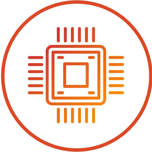 Vectorontwerp Semiconductor Icon Style