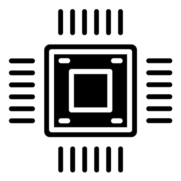 Vectorontwerp Semiconductor Icon Style