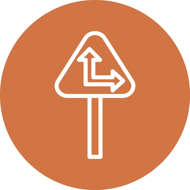 Vectorontwerp Sharp Bend Icon Style