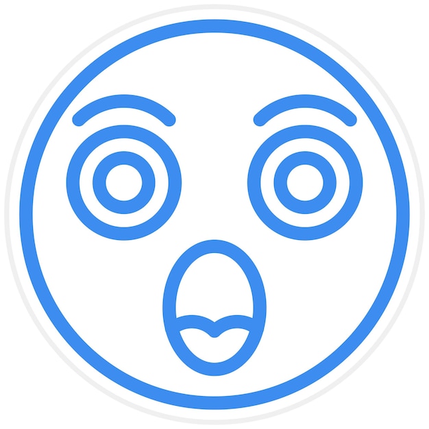 Vectorontwerp Shocked Icon Style